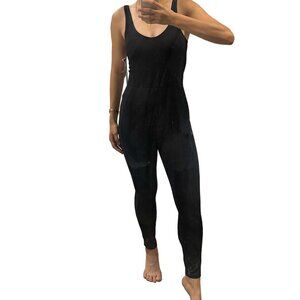 Move Theology Black Ribbed Jumpsuit Size Small